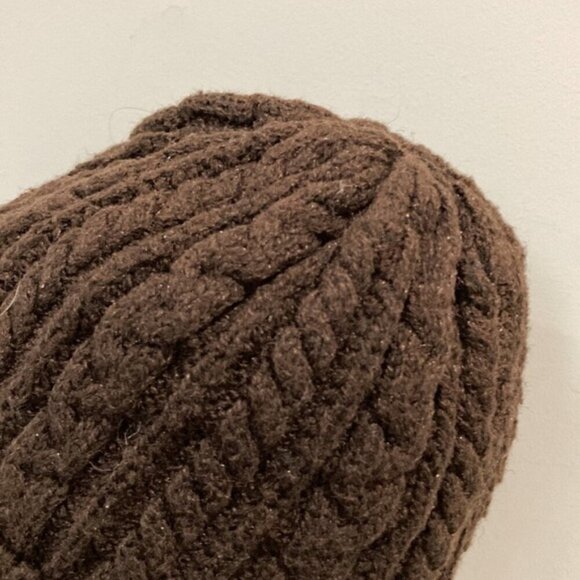 BROWN knit cap hat beanie​​​​ sz - Picture 8 of 9